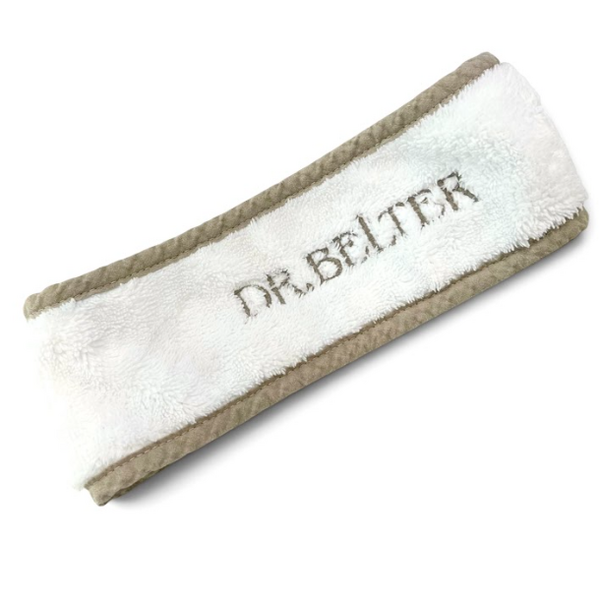 headband DBC , white velours, velcro fastener 1db  - fejpánt, fe
