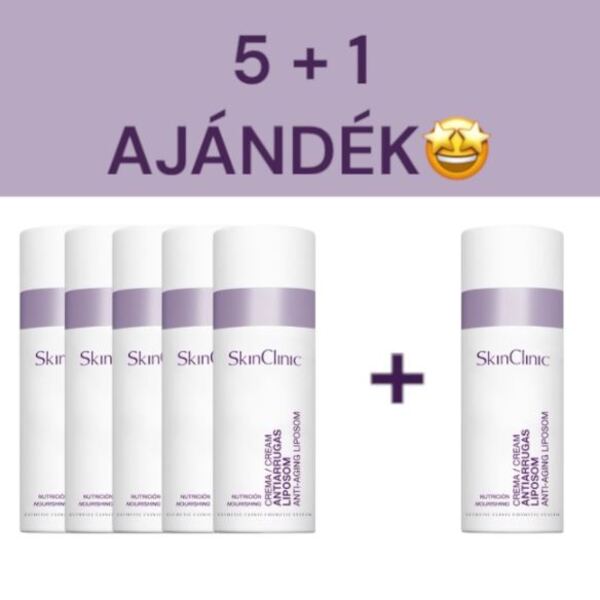 Antiaging Liposom Cream - Antiaging Krém 5x50ml +1 Ajándék