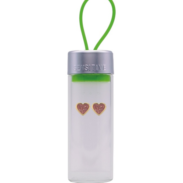 Csillogó Piros szív, Aranyozott 7mm TUBE CUBE 1416-75 TB3567YSTX