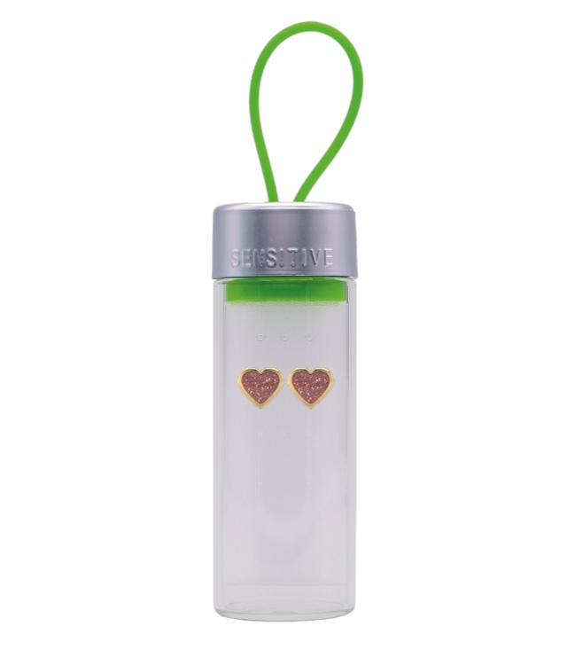 Csillogó Piros szív, Aranyozott 7mm TUBE CUBE 1416-75 TB3567YSTX